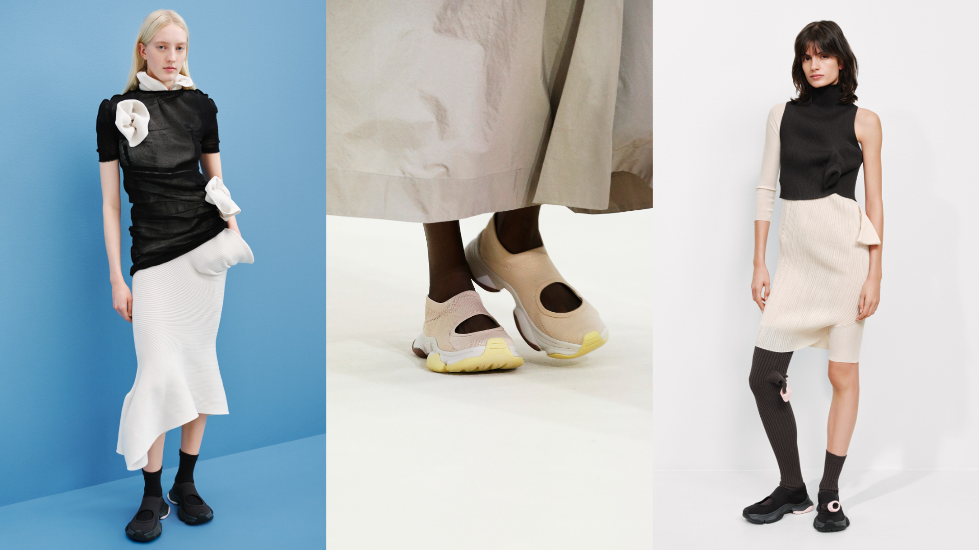 CAMPER &times; ISSEY MIYAKE聯名瑪莉珍鞋，話題爆棚。圖片：品牌提供