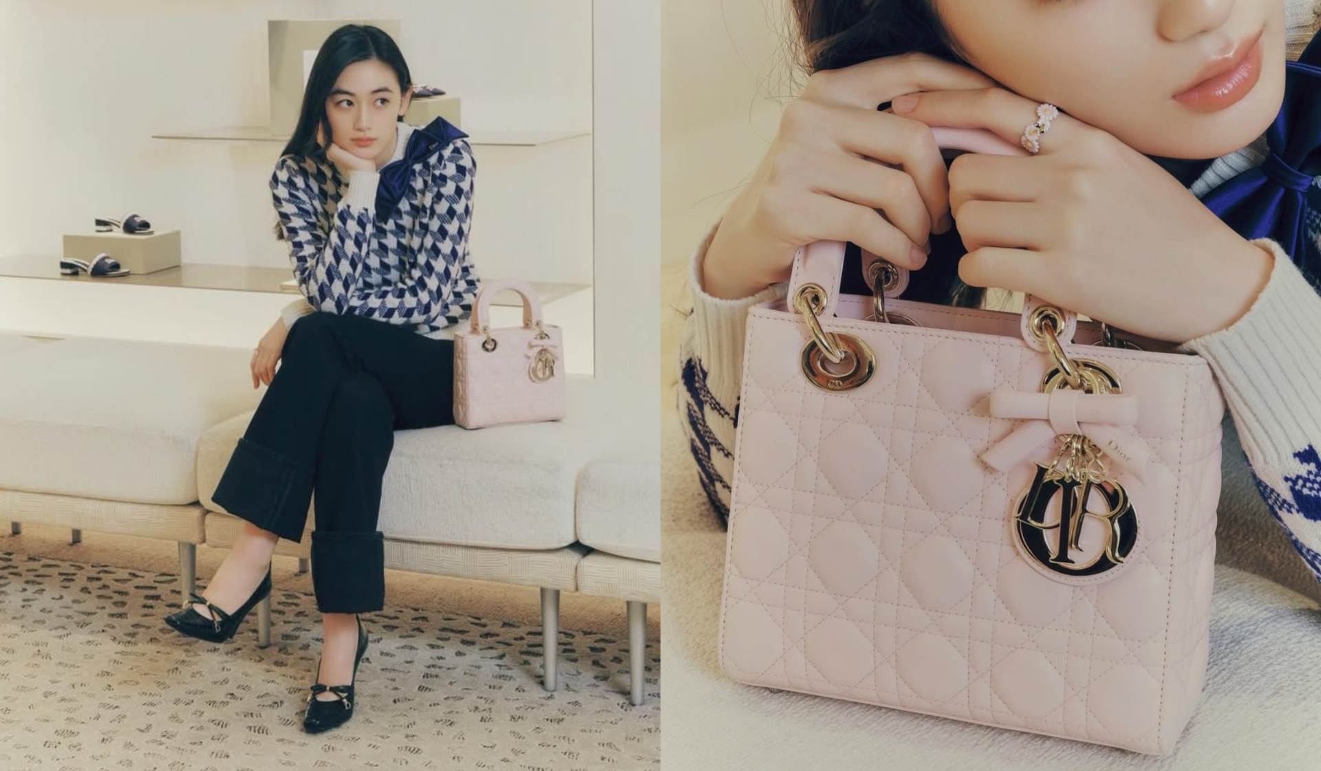 八木莉可子近期愛包Lady Dior迷你包