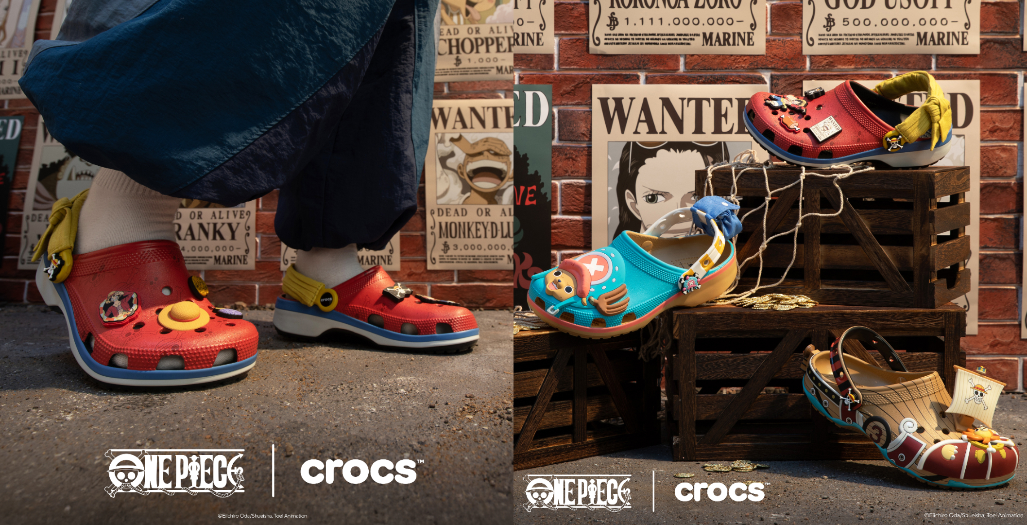 CROCS X航海王聯名鞋款。