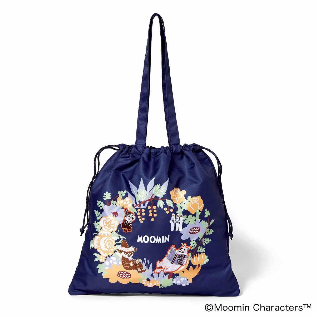 MOOMIN慕敏家族刺繡圖案束口托特包