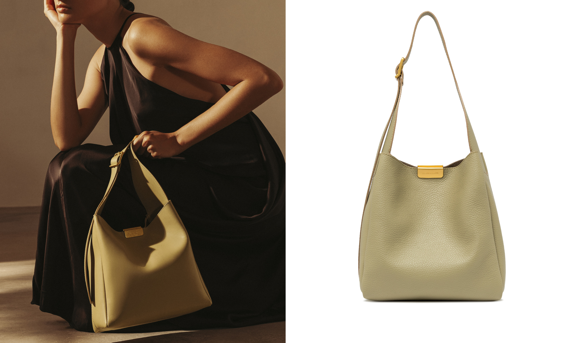 Gianni Chiarini Jo中型皮革水桶包
