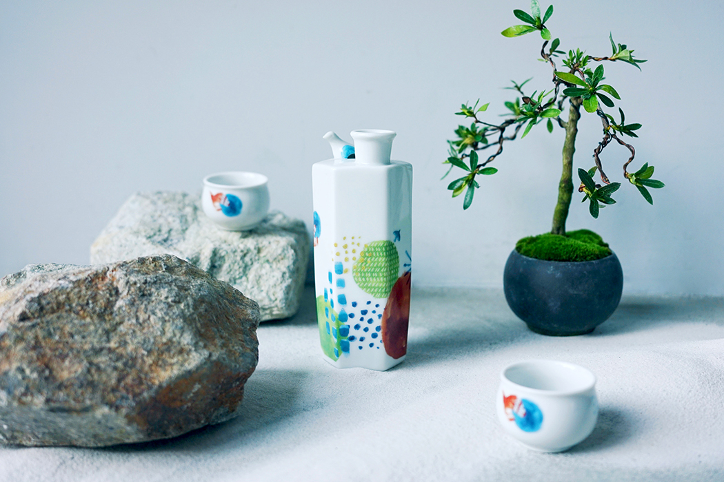 CEMENT PRODUCE DESIG 鳥鳴清酒器組