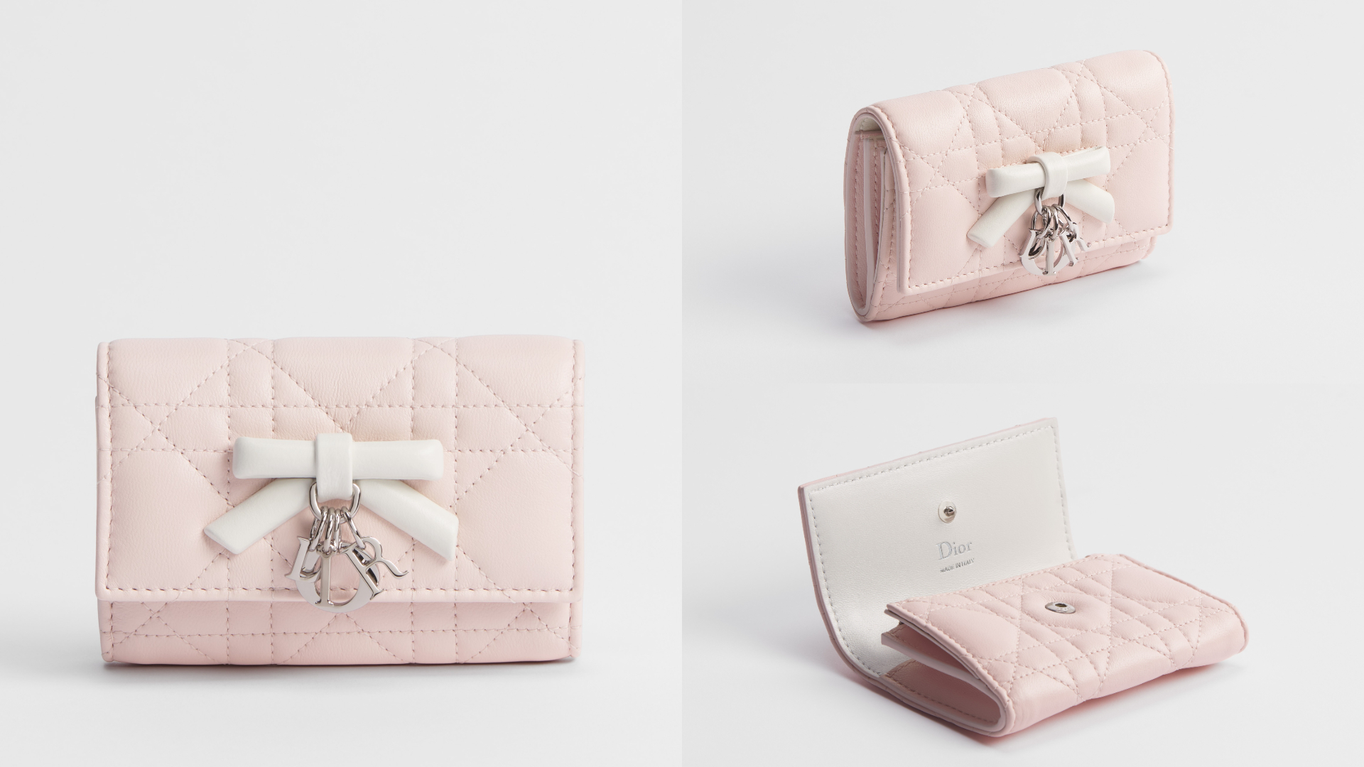Dior Lady Dior Glycine 對折短夾