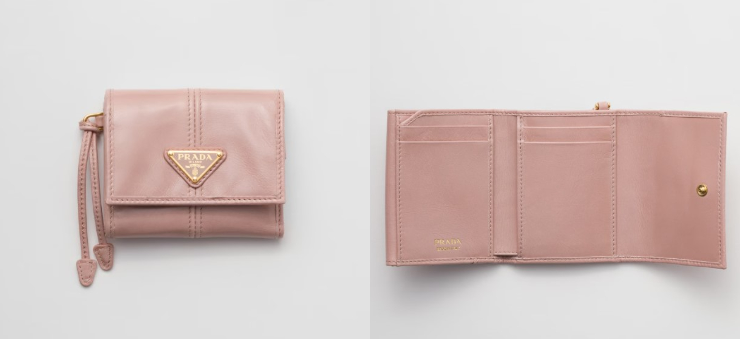 PRADA 皮革短夾