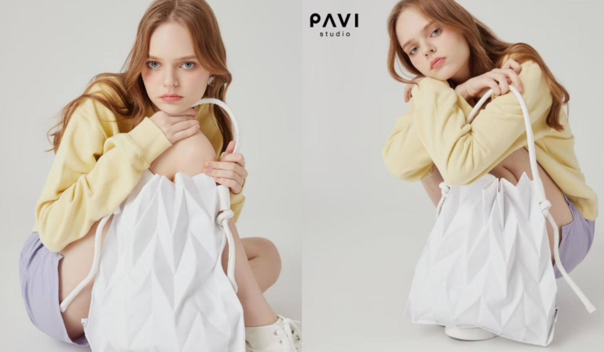 PAVI STUDIO W-Knot 經典白繩結款肩背包
