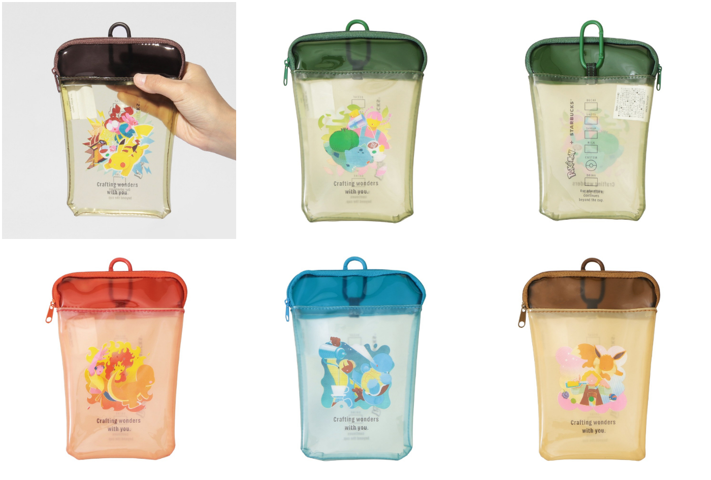 日本星巴克_Pok&eacute;mon + STARBUCKS カップシェイプ PVCポーチ_Pok&eacute;mon + STARBUCKS 杯形PVC收納包