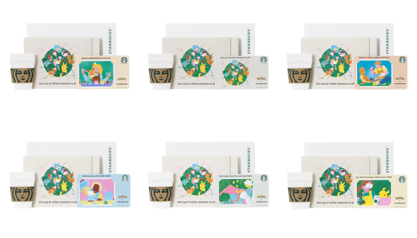 日本星巴克_Pok&eacute;mon + STARBUCKS スターバックス カード ギフト_Pok&eacute;mon + STARBUCKS 星巴克禮物卡